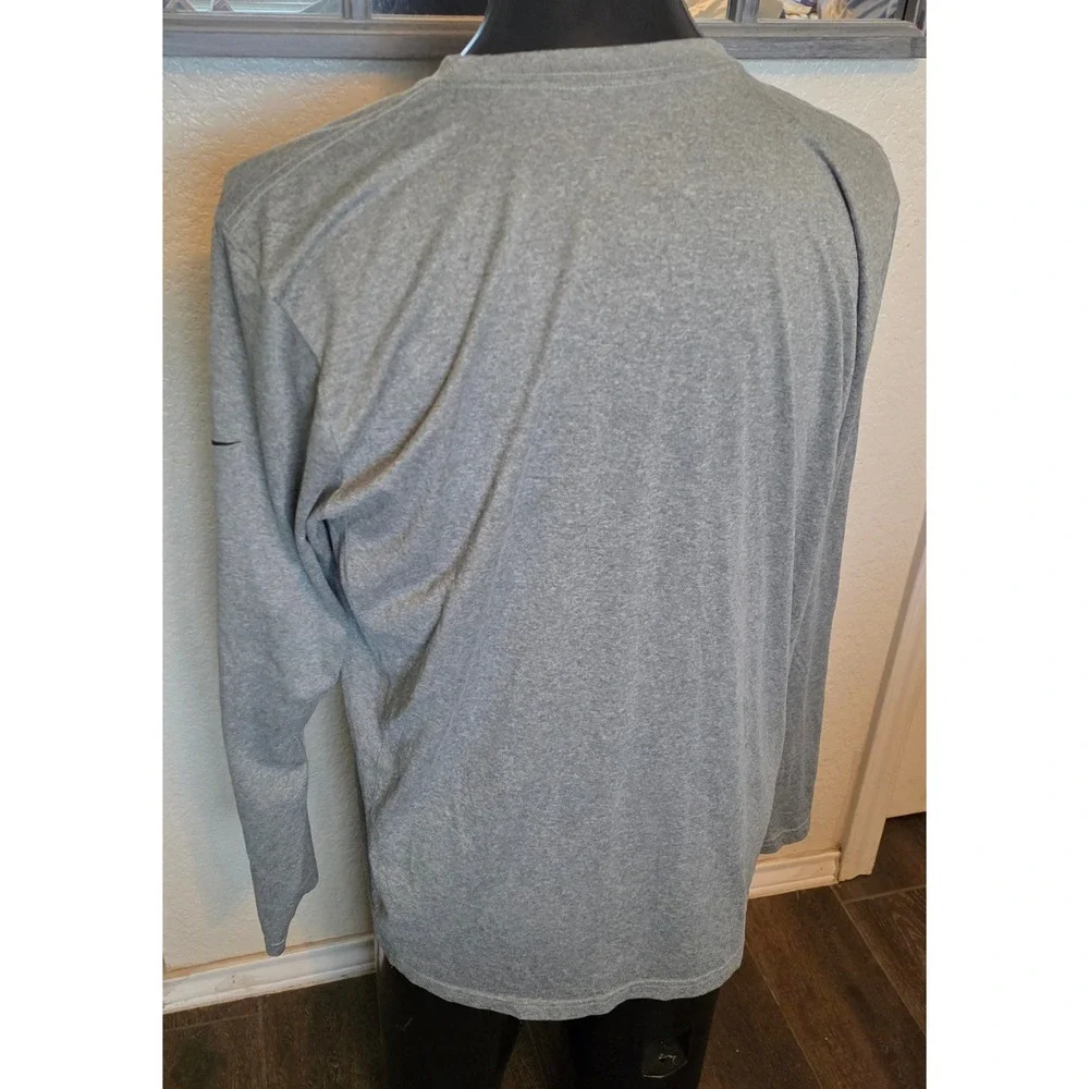 Nike NFL Pittsburgh Steelers Mens XL Gray Dri-FIT Long Sleeve Shirt Performance